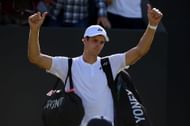 Hubert Hurkacz at the 2022 Wimbledon Championships.